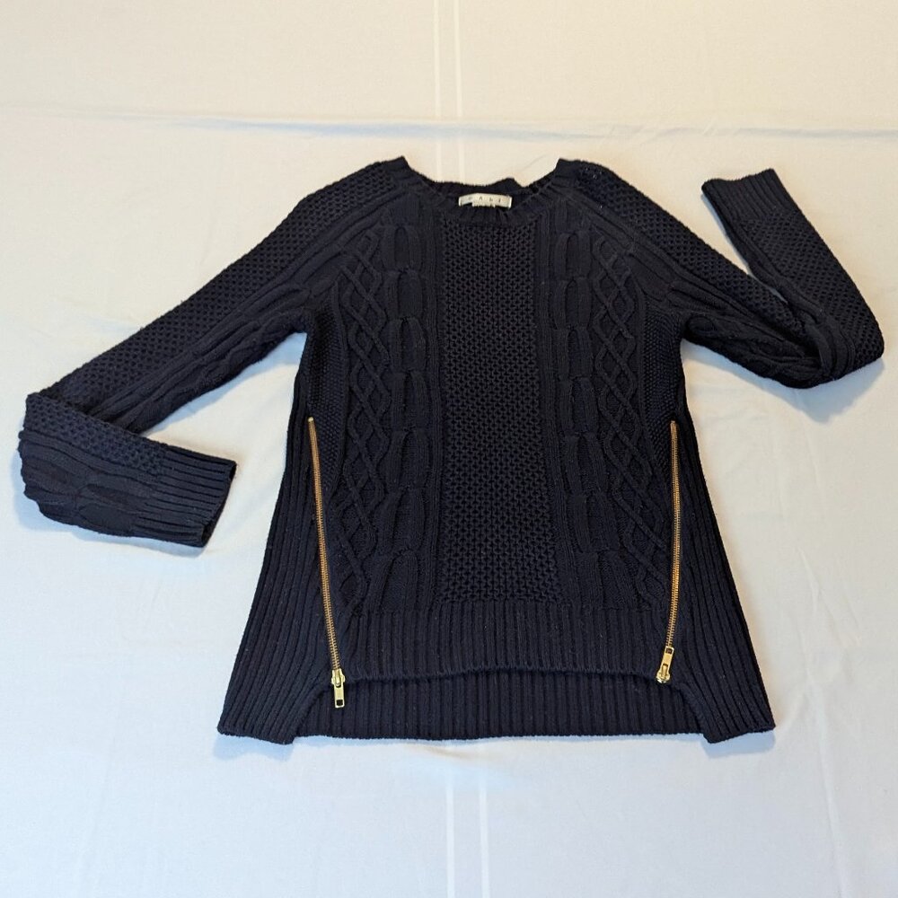CAbi Size Small Navy Zippered Sweater
